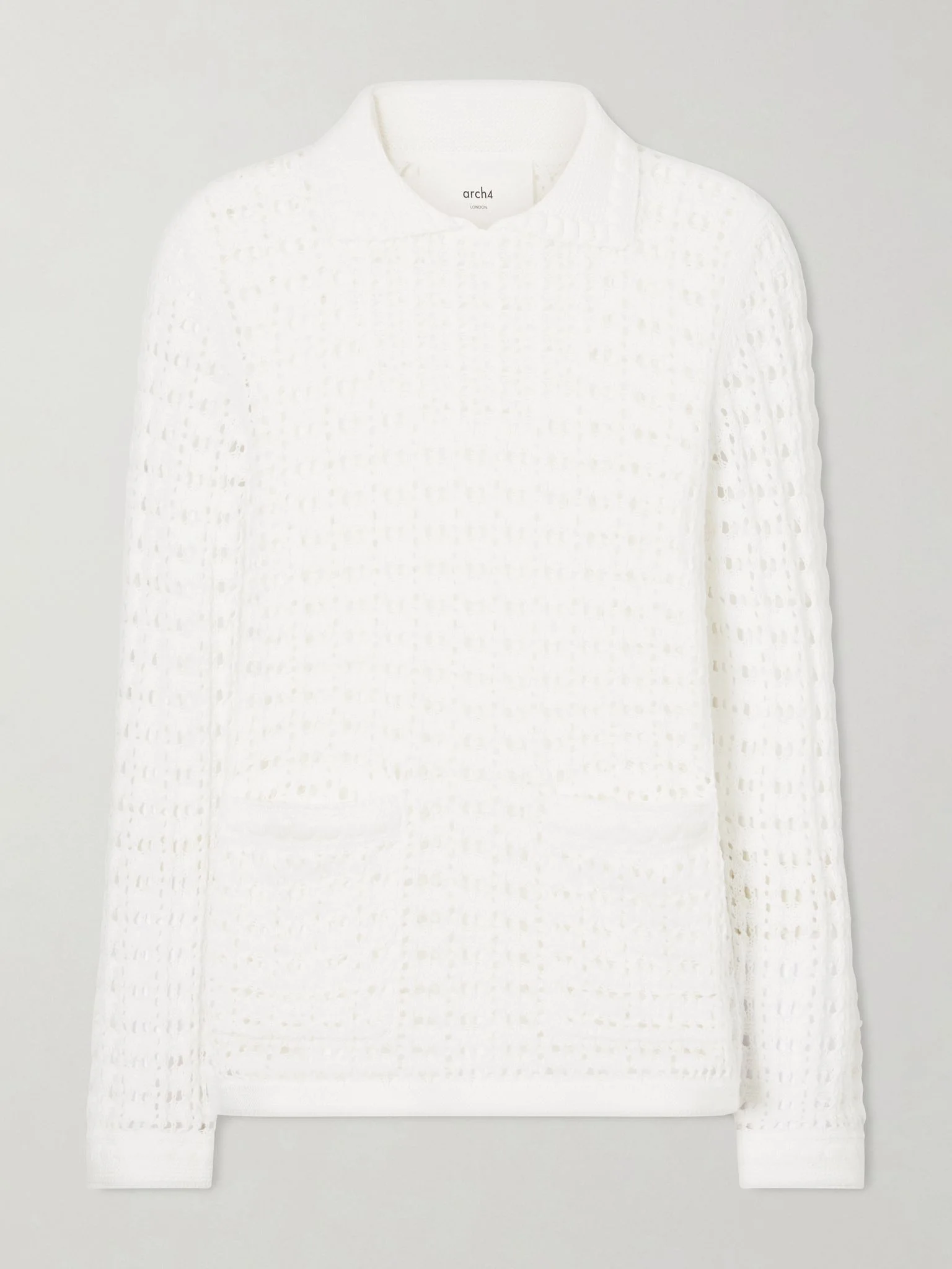 Sunny crocheted cotton sweater White - 1