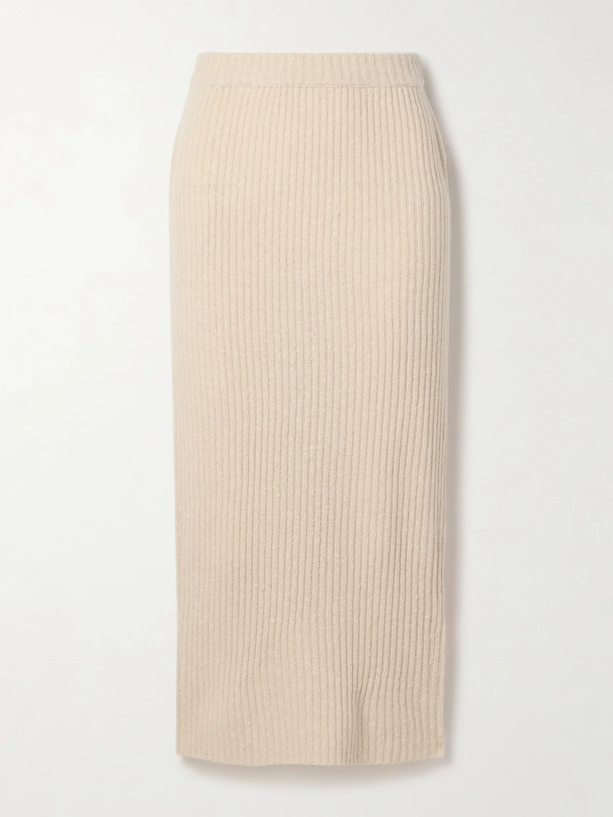 Ribbed Wool-blend Midi Skirt - 1