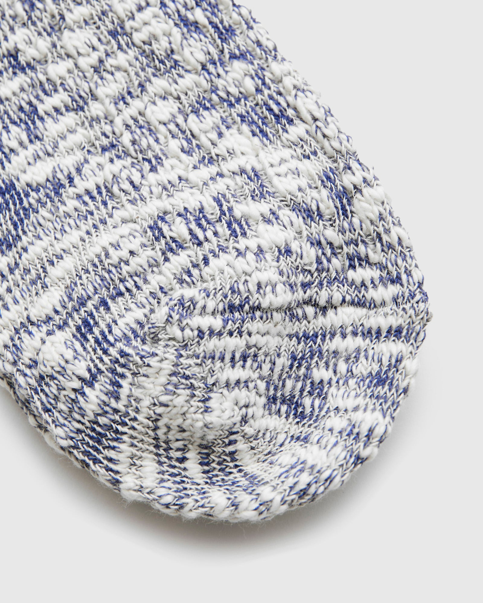 Light Slub Crew Sock in Blue - 3