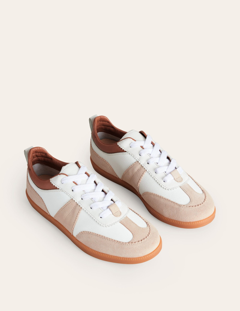 Erin Retro Tennis Trainers-White Mix 3