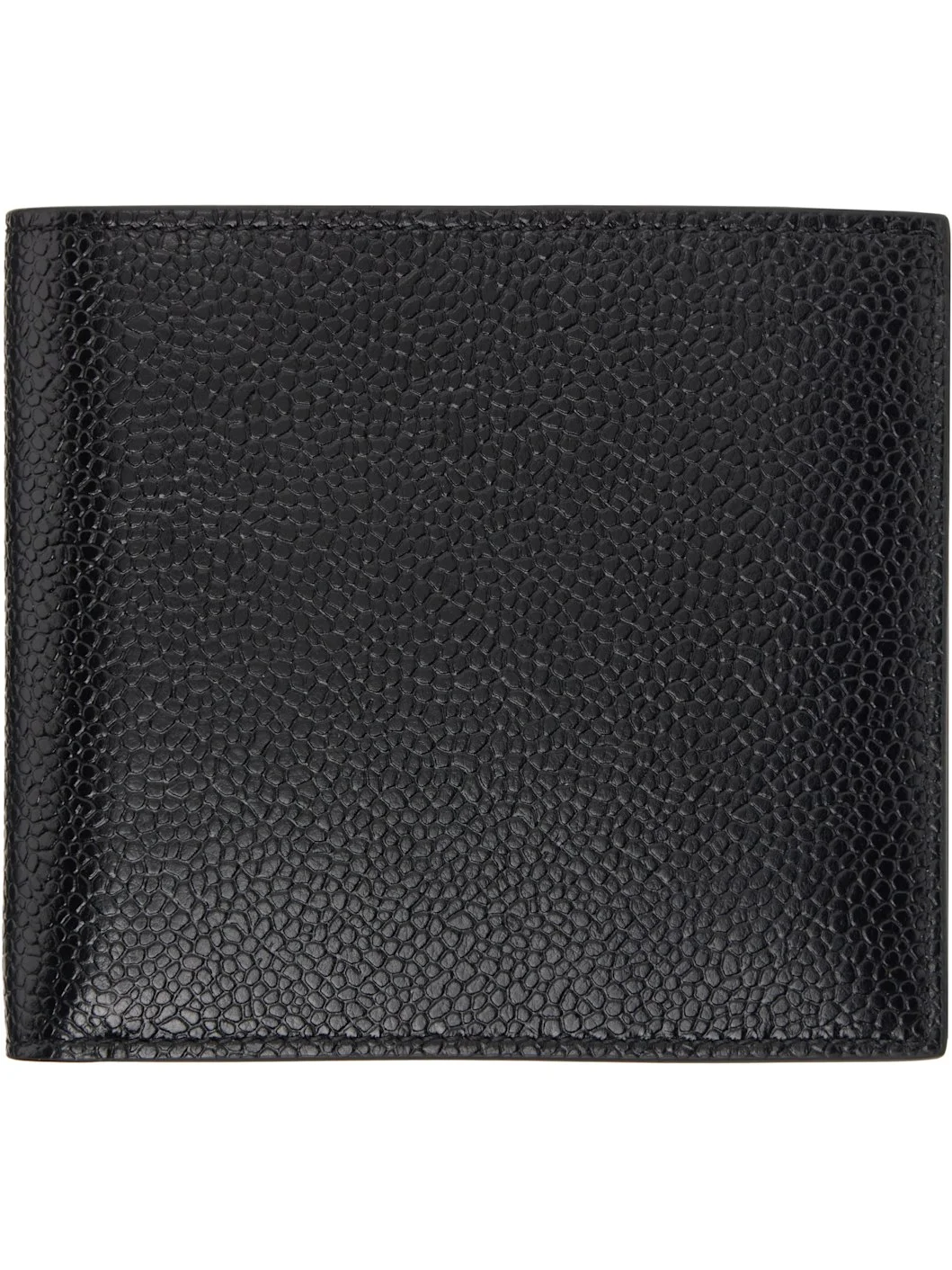 Black Pebble Grain Leather Billfold Wallet - 1