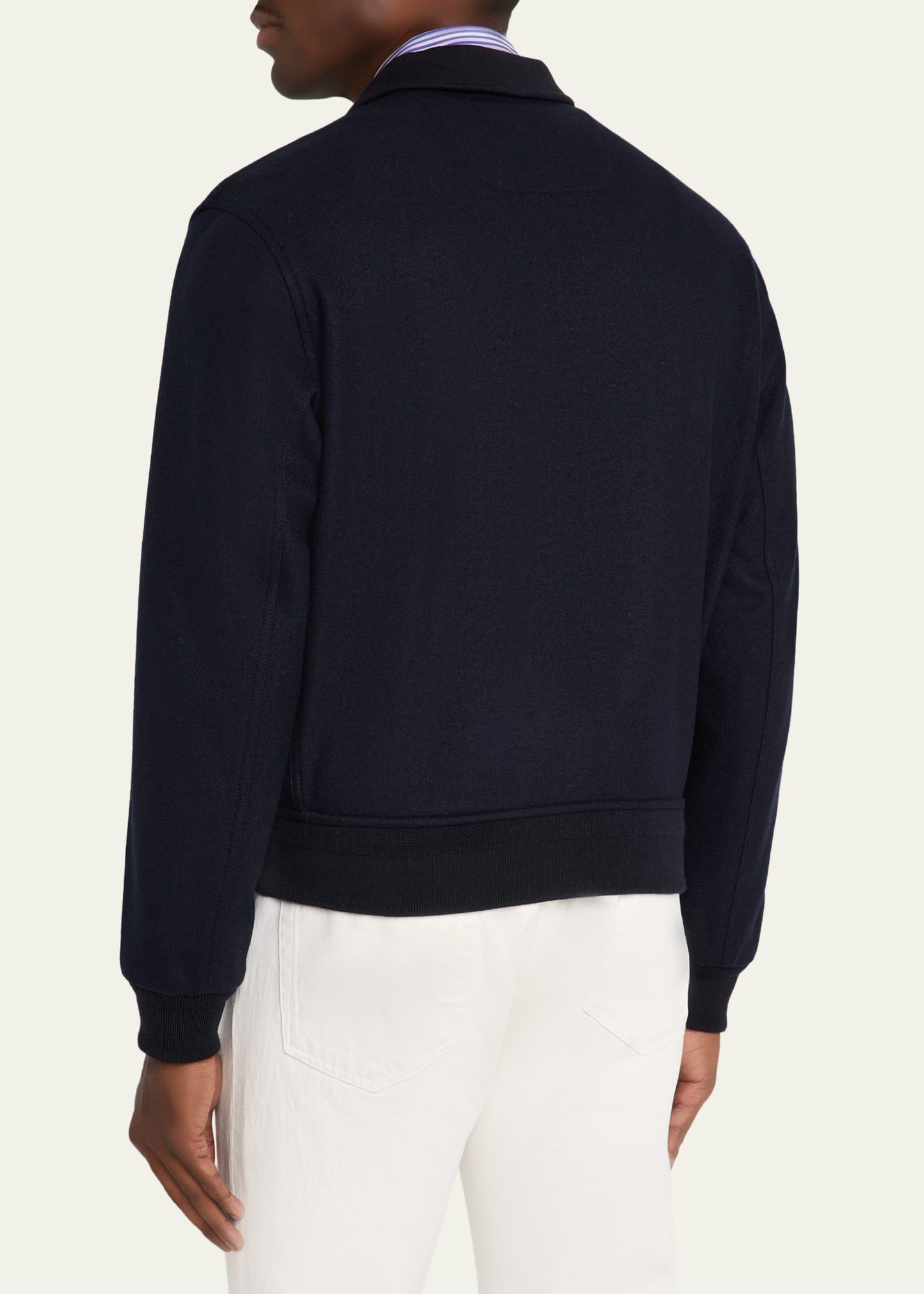 Men's Double-Face Cashmere Full-Zip Jacket - 3