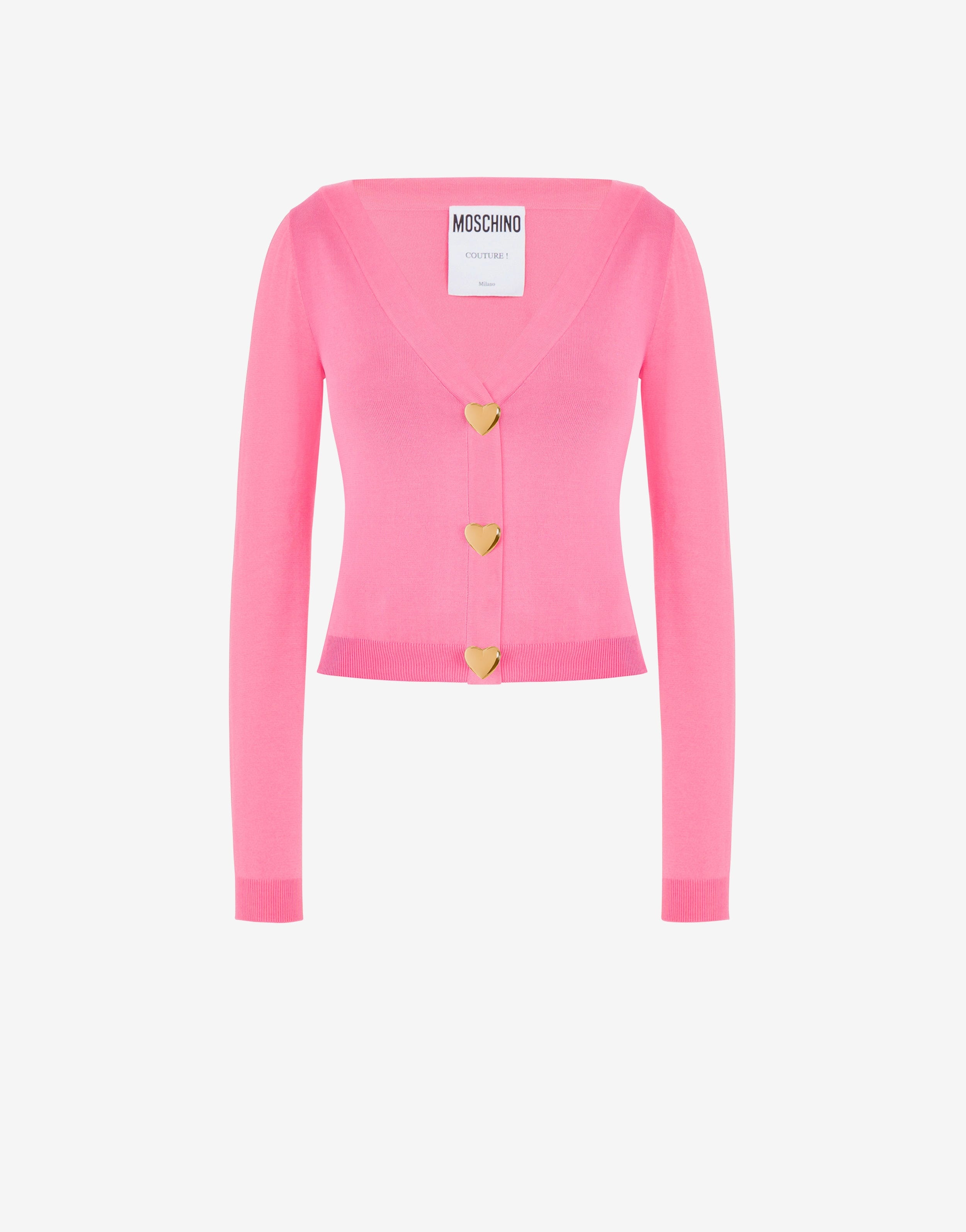 HEART BUTTONS KNITTED CARDIGAN - 1