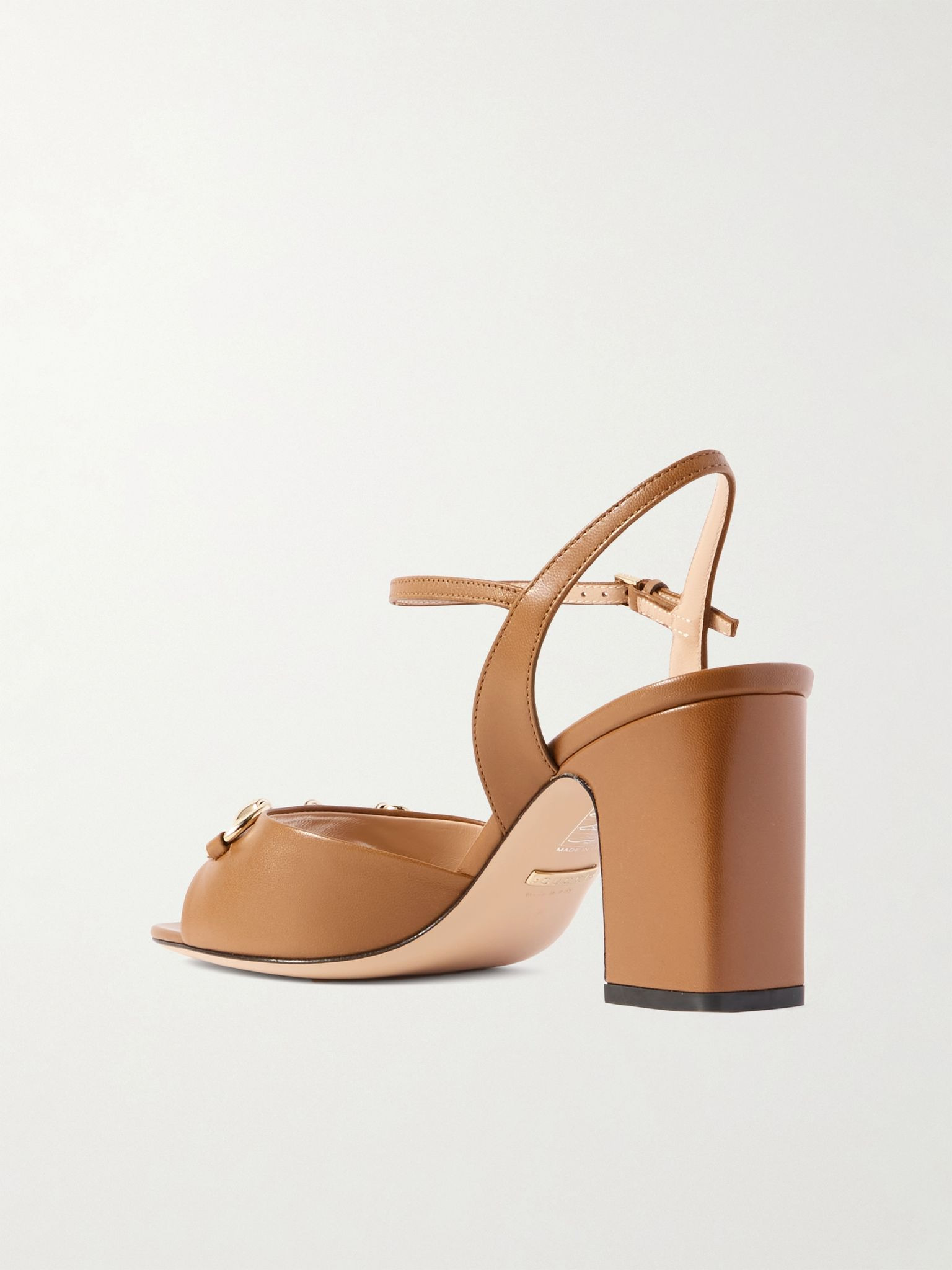 Lady horsebit-embellished leather sandals Brown - 3