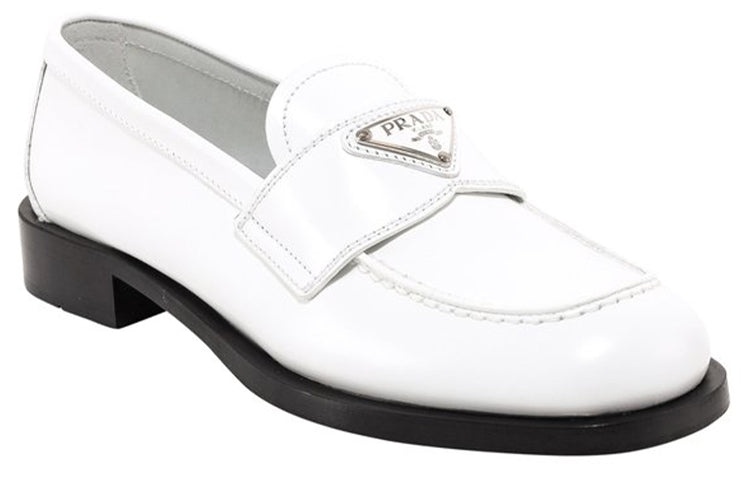 (WMNS) PRADA Patent Leather Loafers 'White' 1D238M_055_F_0009 - 3