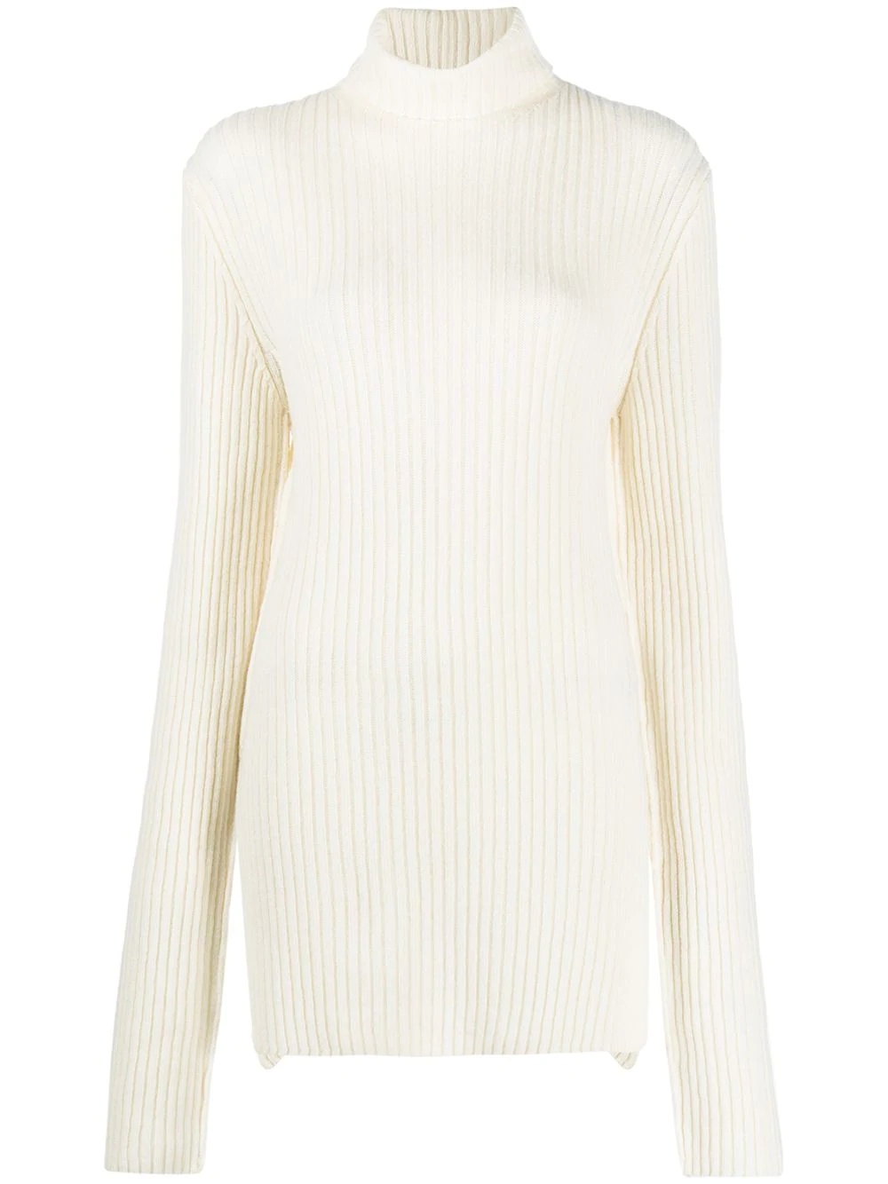 ribbed-knit virgin wool jumper - 1