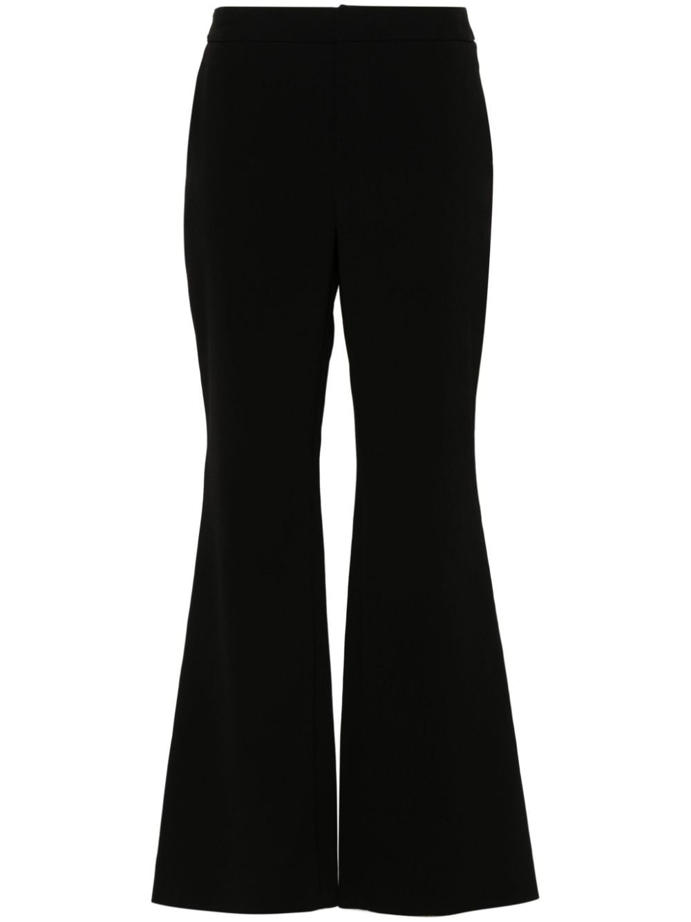 flared crepe trousers - 1
