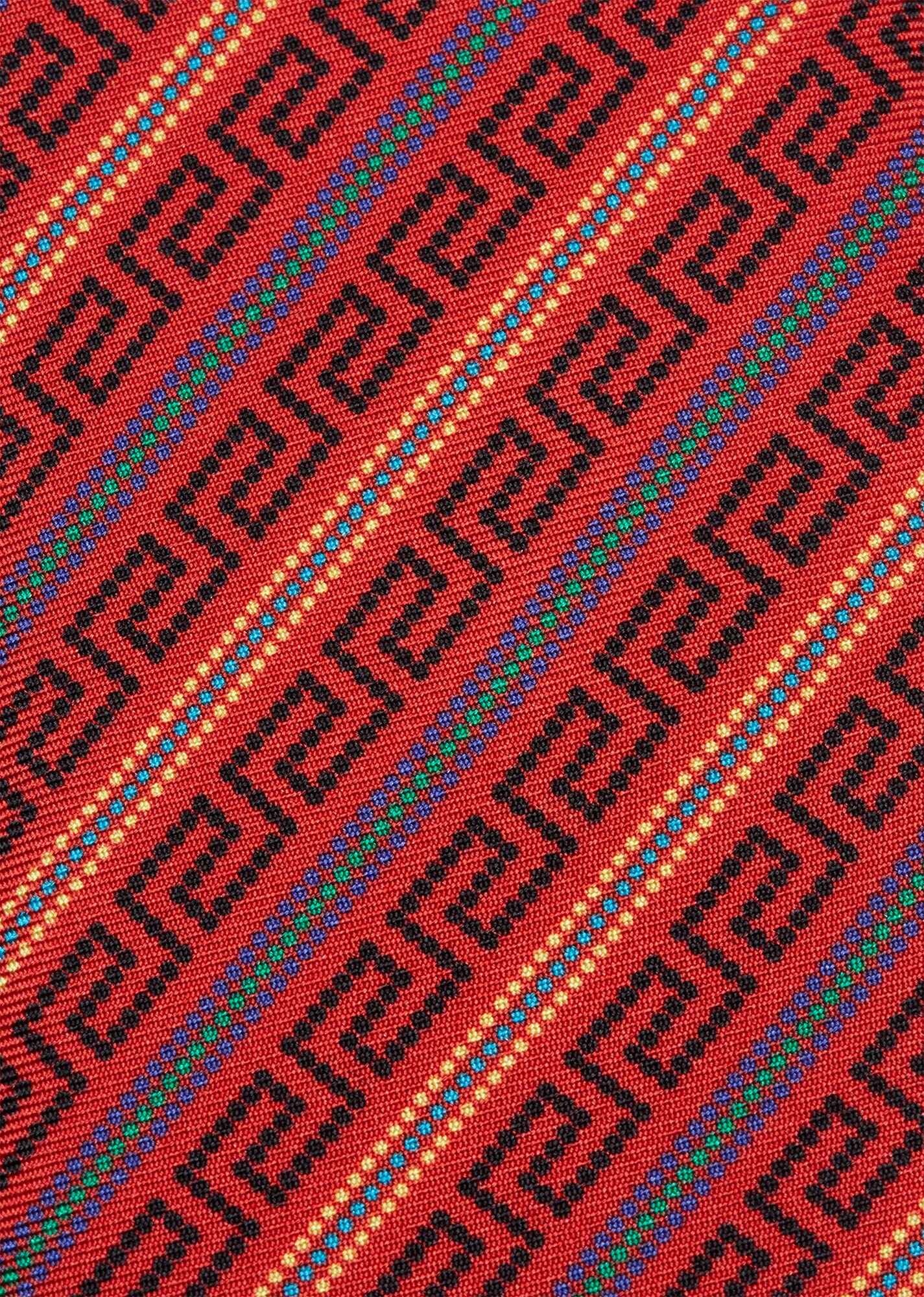 Greca Print Silk Tie - 2