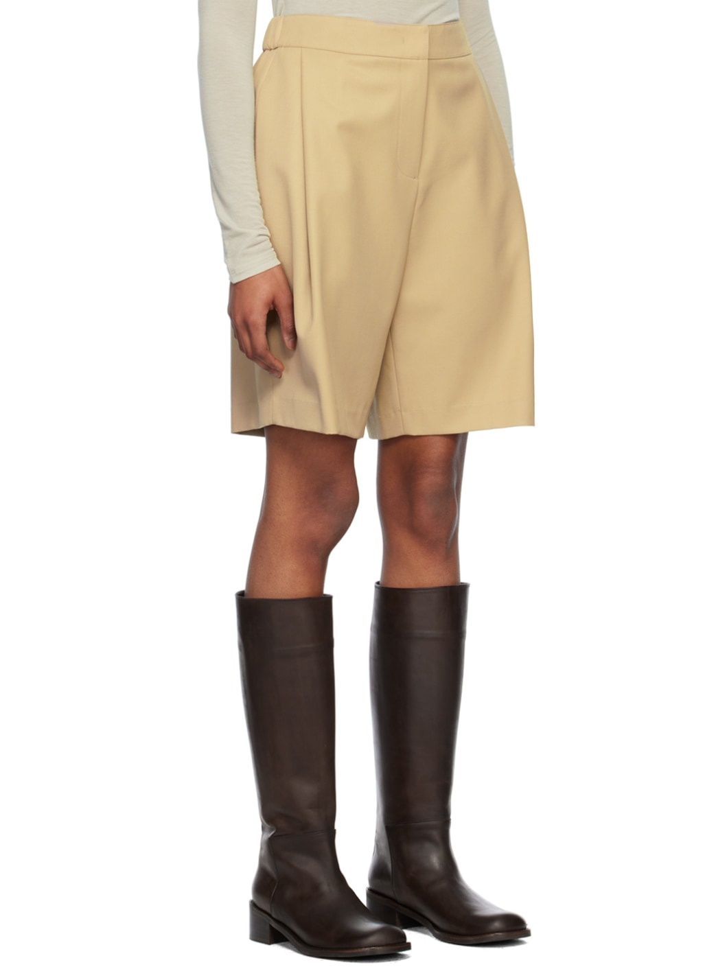 Beige Garconne Shorts - 2