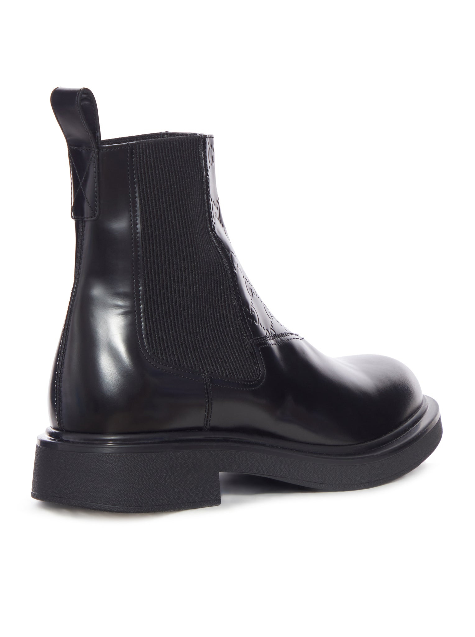 LEATHER ANKLE BOOT WITH SINGLE "GG" GRAIN - 3