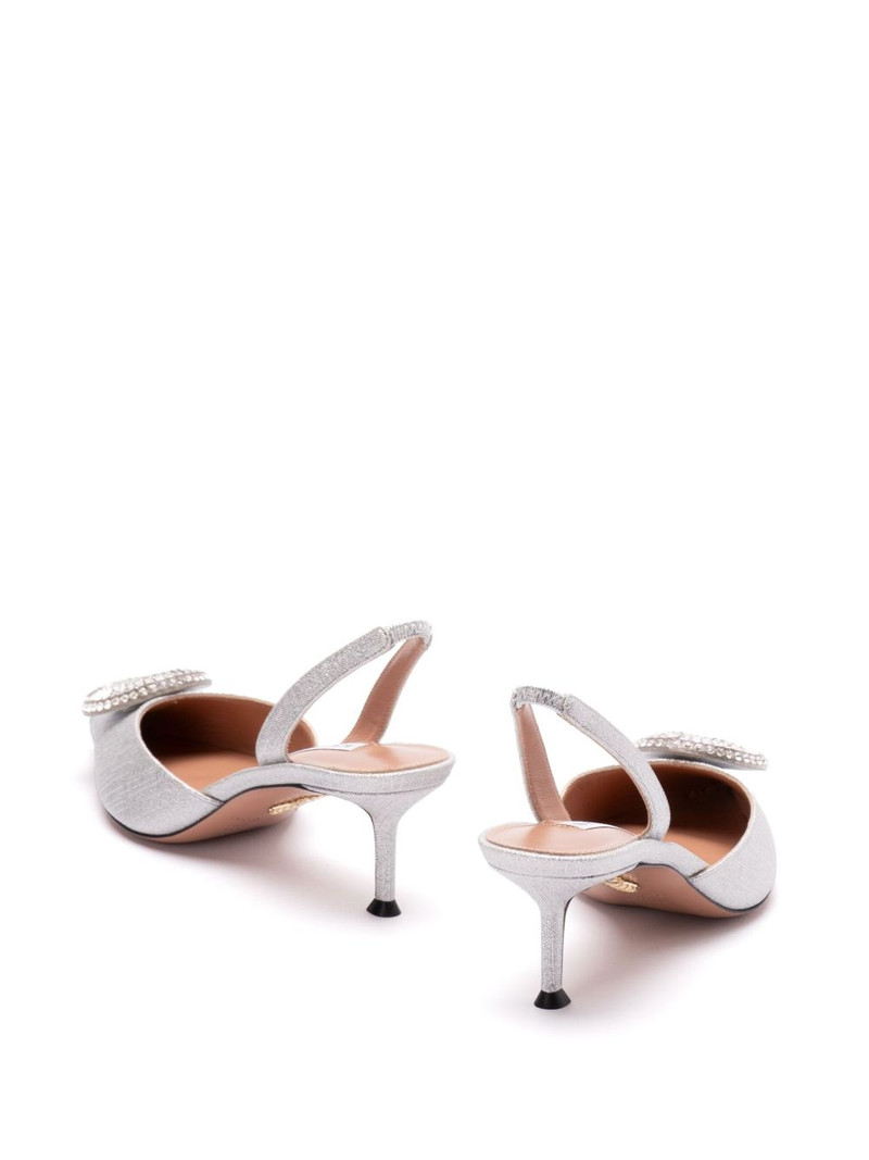 50mm Crystal Hoop slingback pumps 4