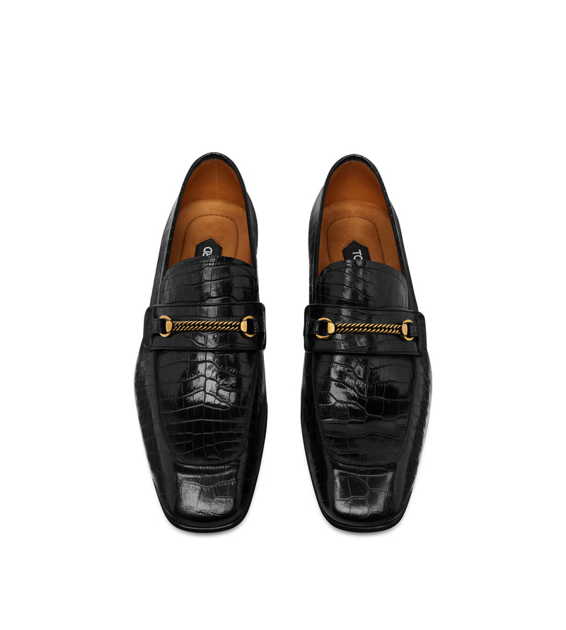 TOM FORD PRINTED CROC BAILEY CHAIN LOAFER outlook