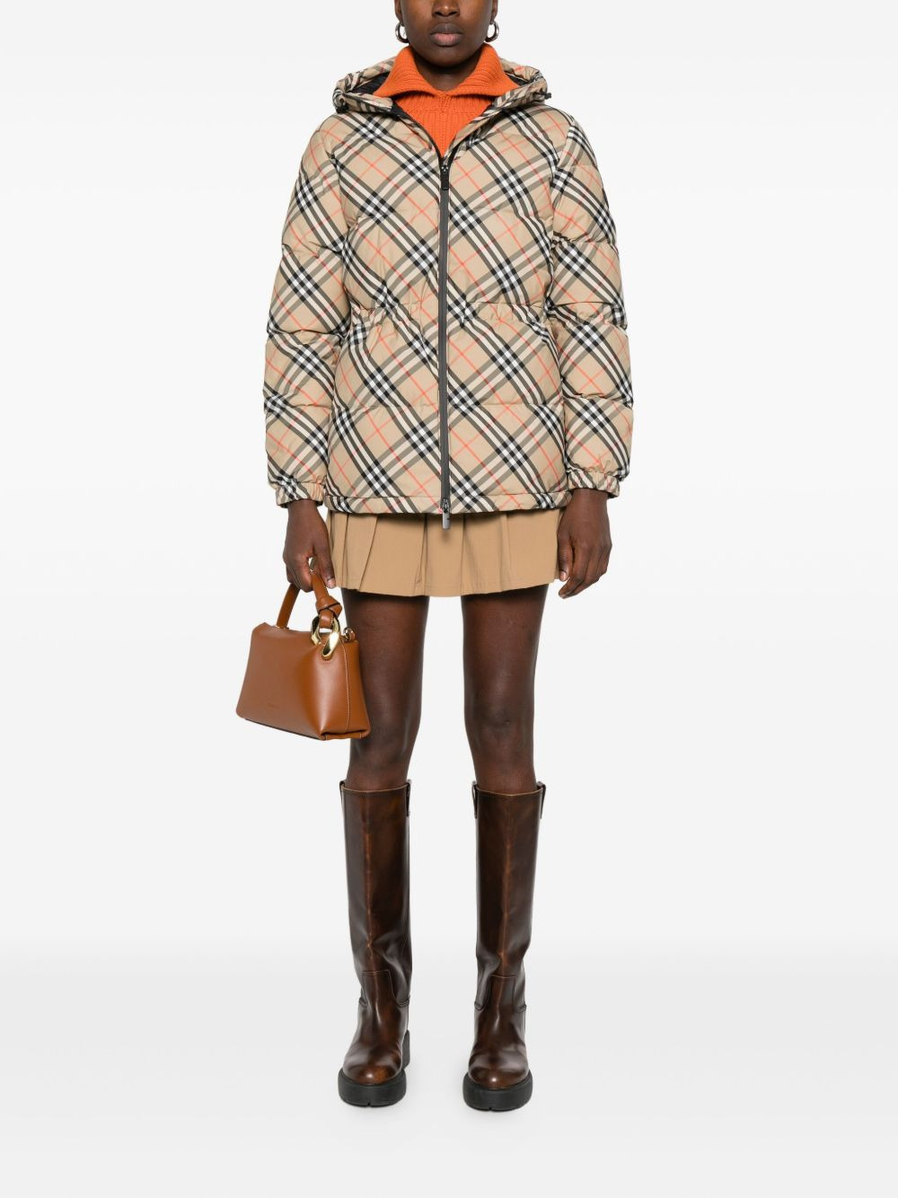 Vintage Check pattern puffer jacket - 2