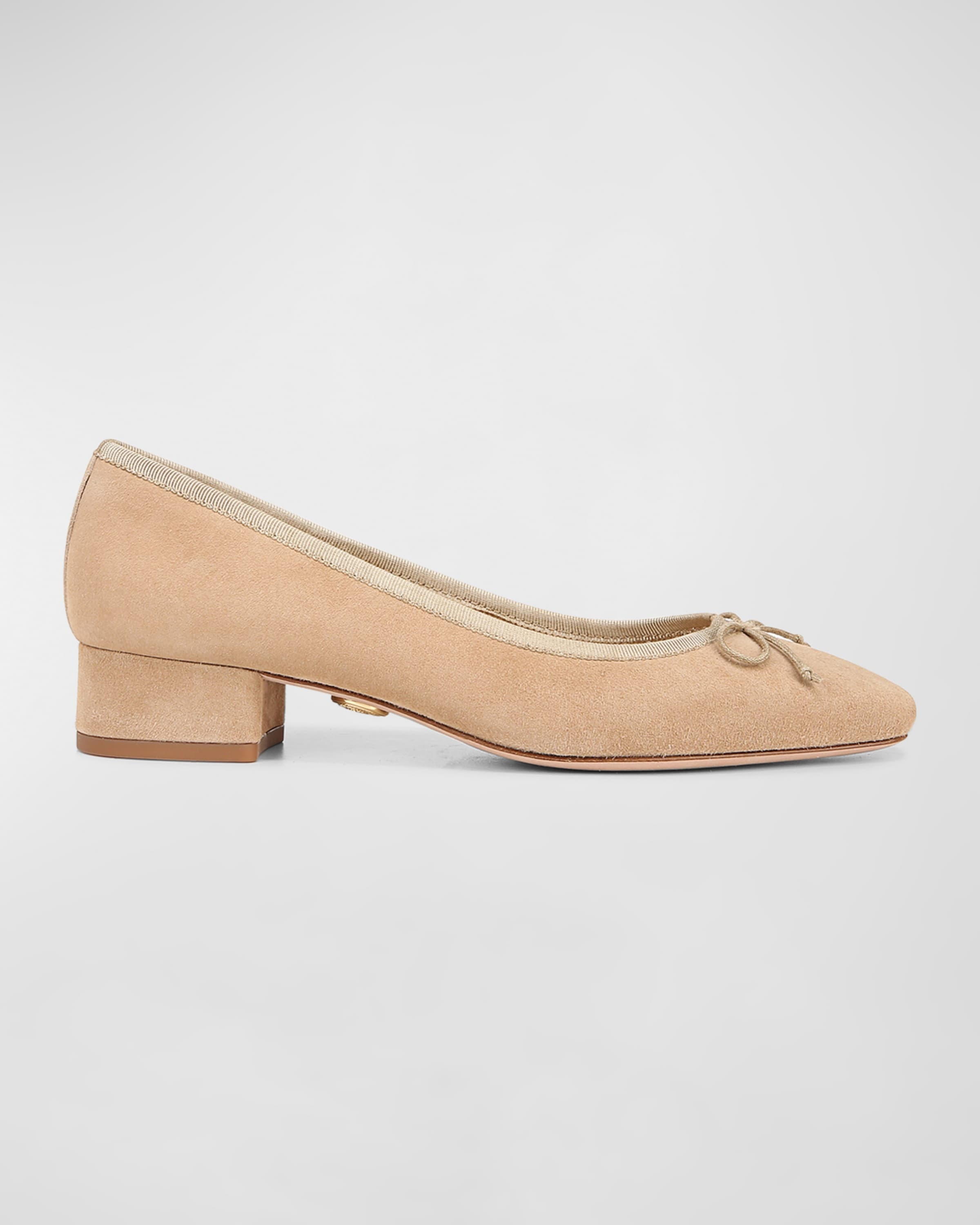 VERONICA BEARD Cecelia Suede BlockHeel Ballerina Pumps REVERSIBLE
