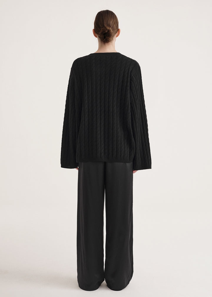 Silk pj bottoms black - 3