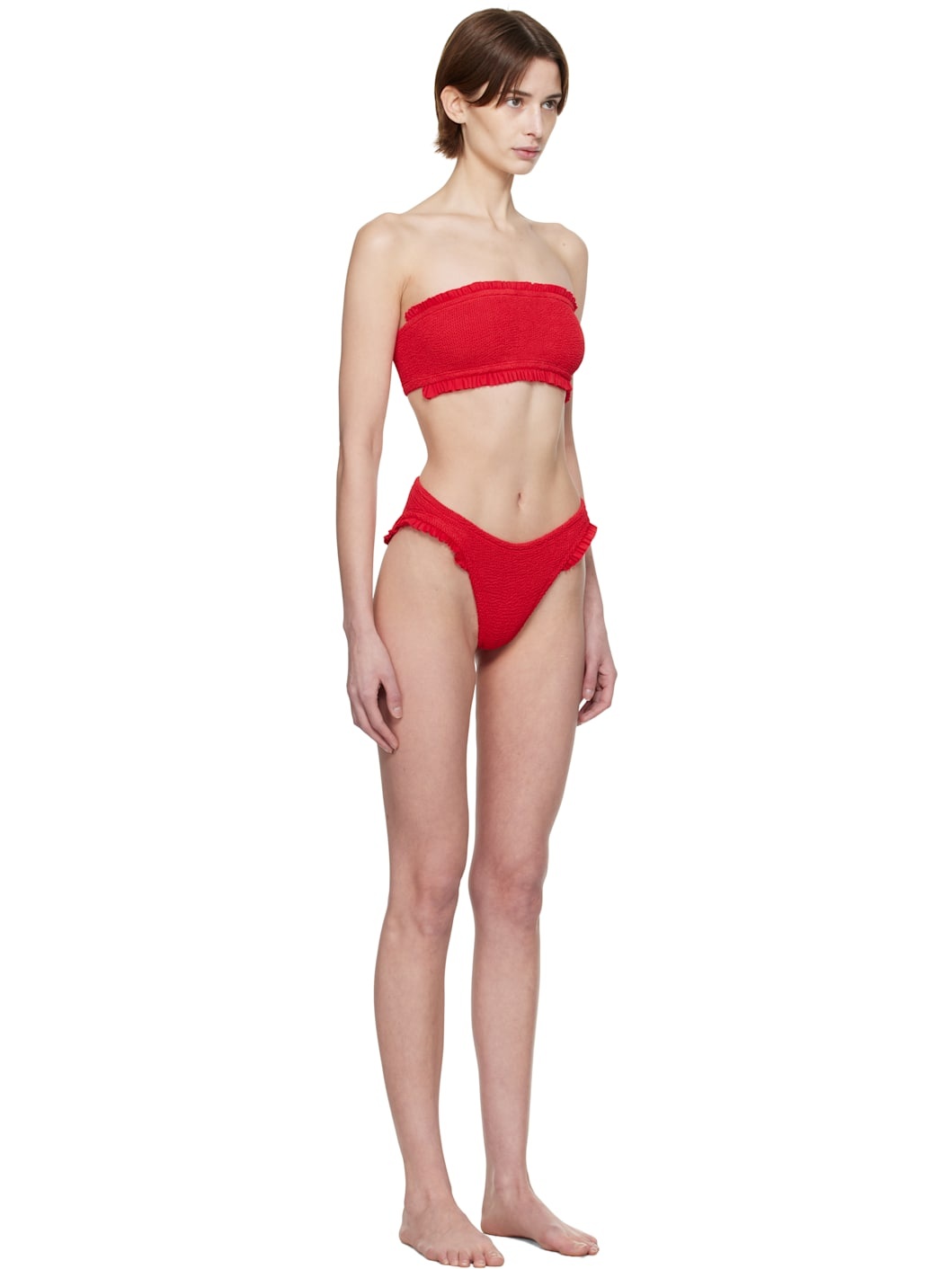 Red Tracey Frill Bikini - 2