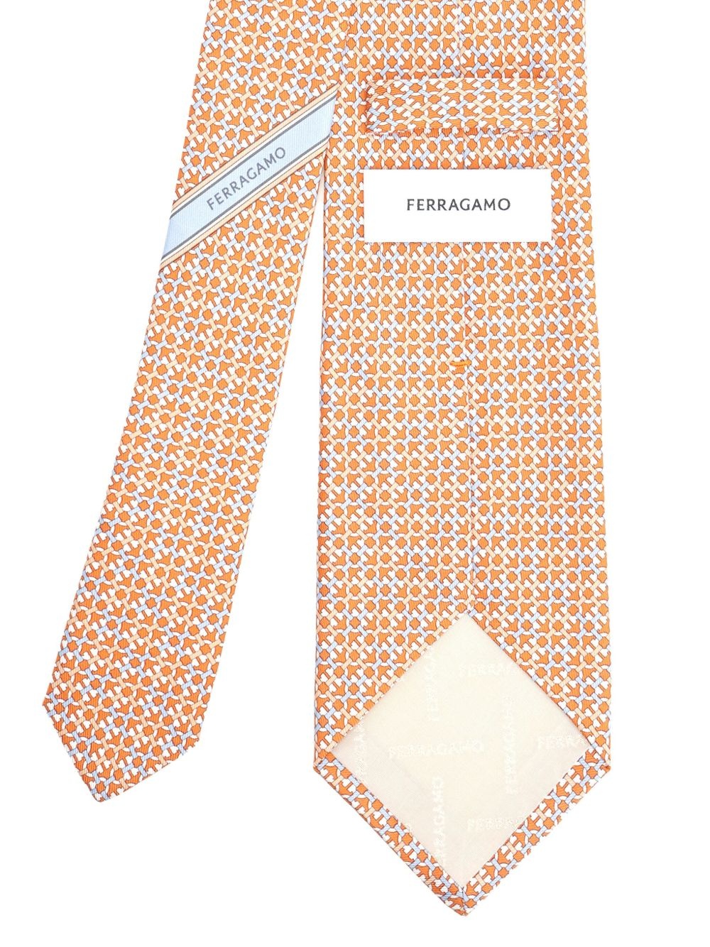 Gancini-pattern silk tie - 2