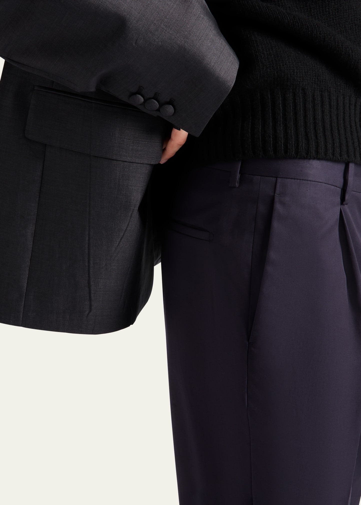 Men's Pleated Twill Pants - 4
