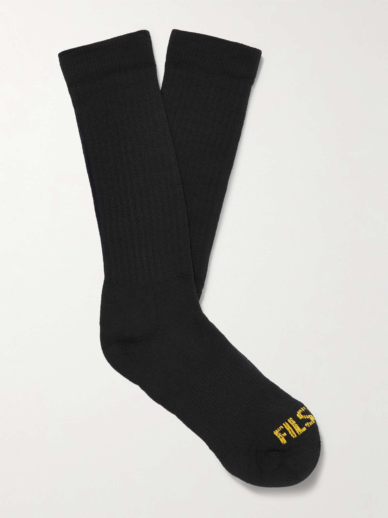 Logo-Intarsia Merino Wool-Blend Socks - 1