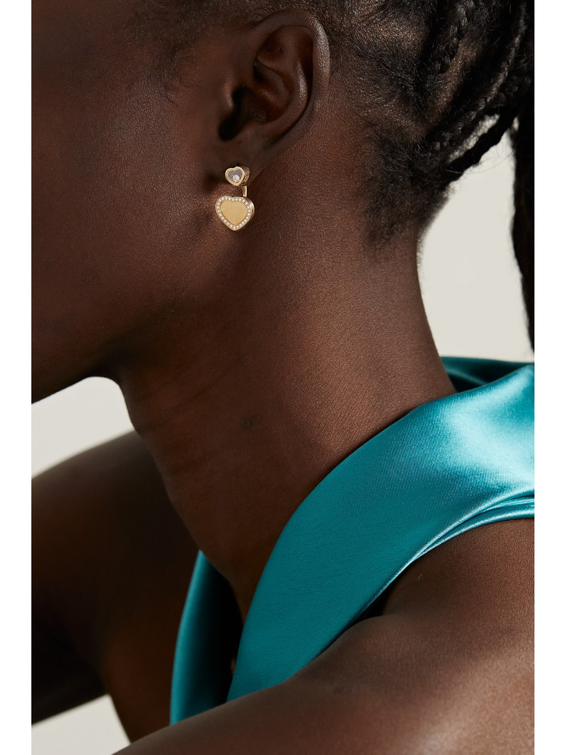 Chopard Happy Hearts 18-karat Gold Diamond Earrings outlook