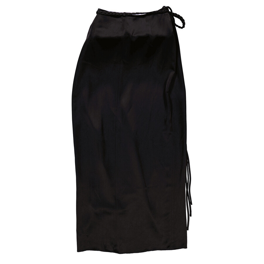 Nanushka Black Racha Satin Wrap Skirt - 5