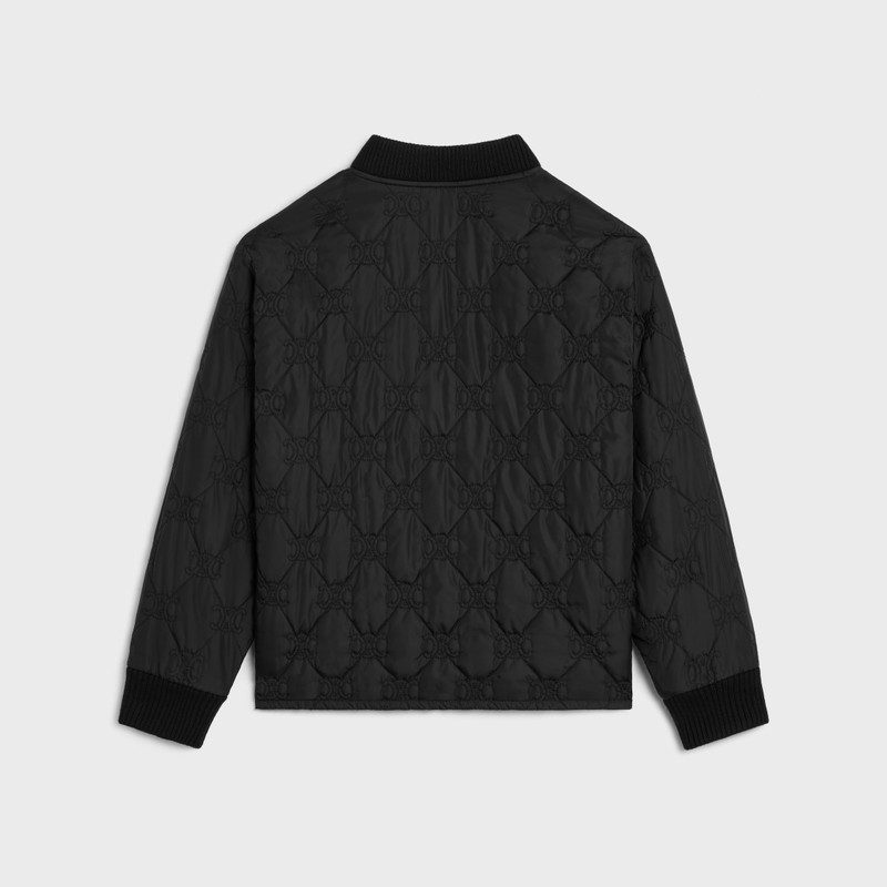 CELINE triomphe teddy jacket in lightweight nylon outlook