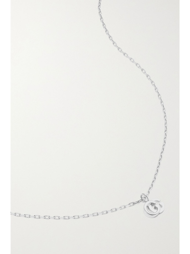 GG Running 18-karat white gold diamond necklace Silver 4