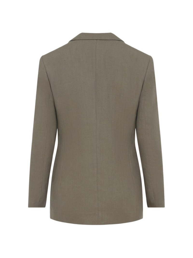 GIORGIO ARMANI single-button linen jacket outlook