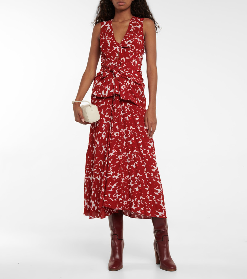 Altuzarra Kalliope crêpe midi skirt outlook