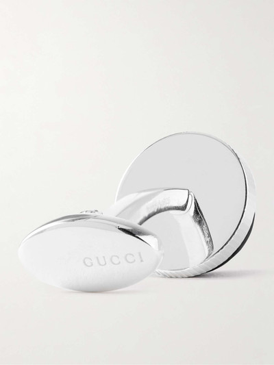 GUCCI Marmont Silver Onyx Cufflinks outlook