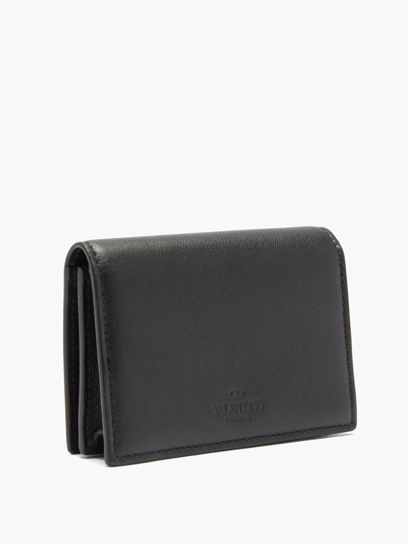 Rockstud leather bi-fold cardholder - 3