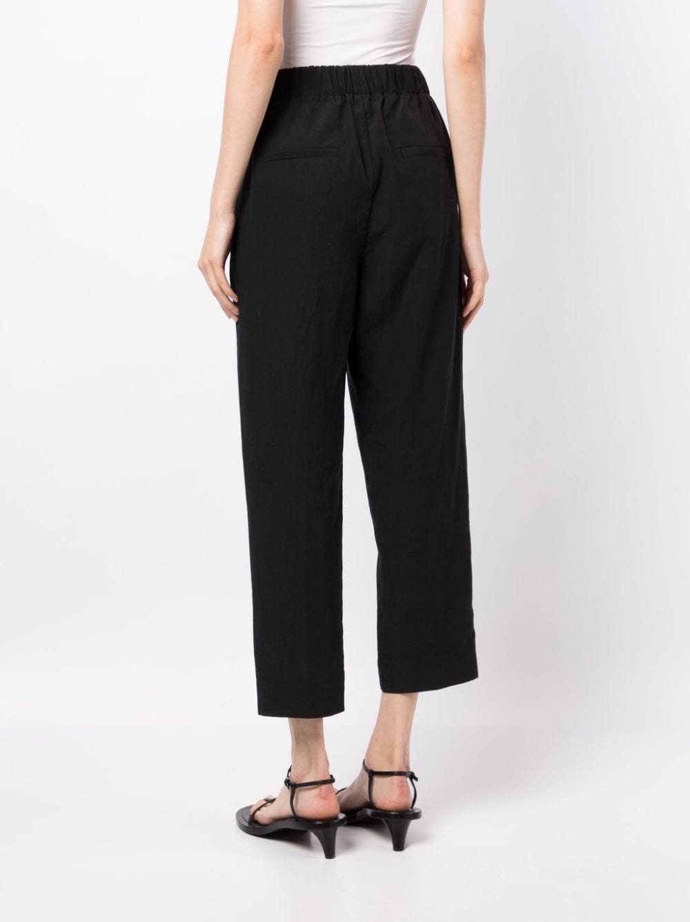 pleated cropped trousers - 4