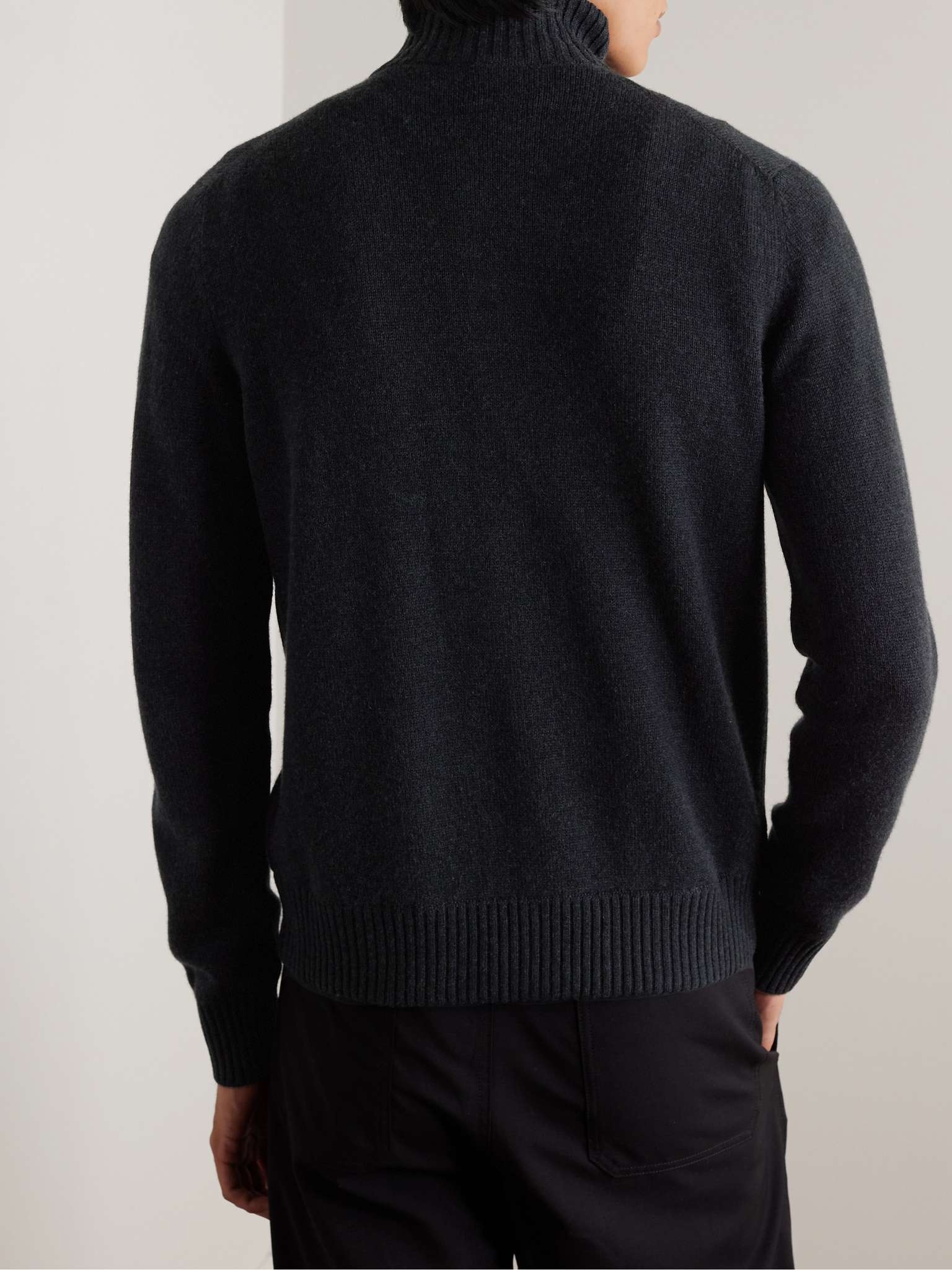 Cashmere Zip-Up Sweater - 3