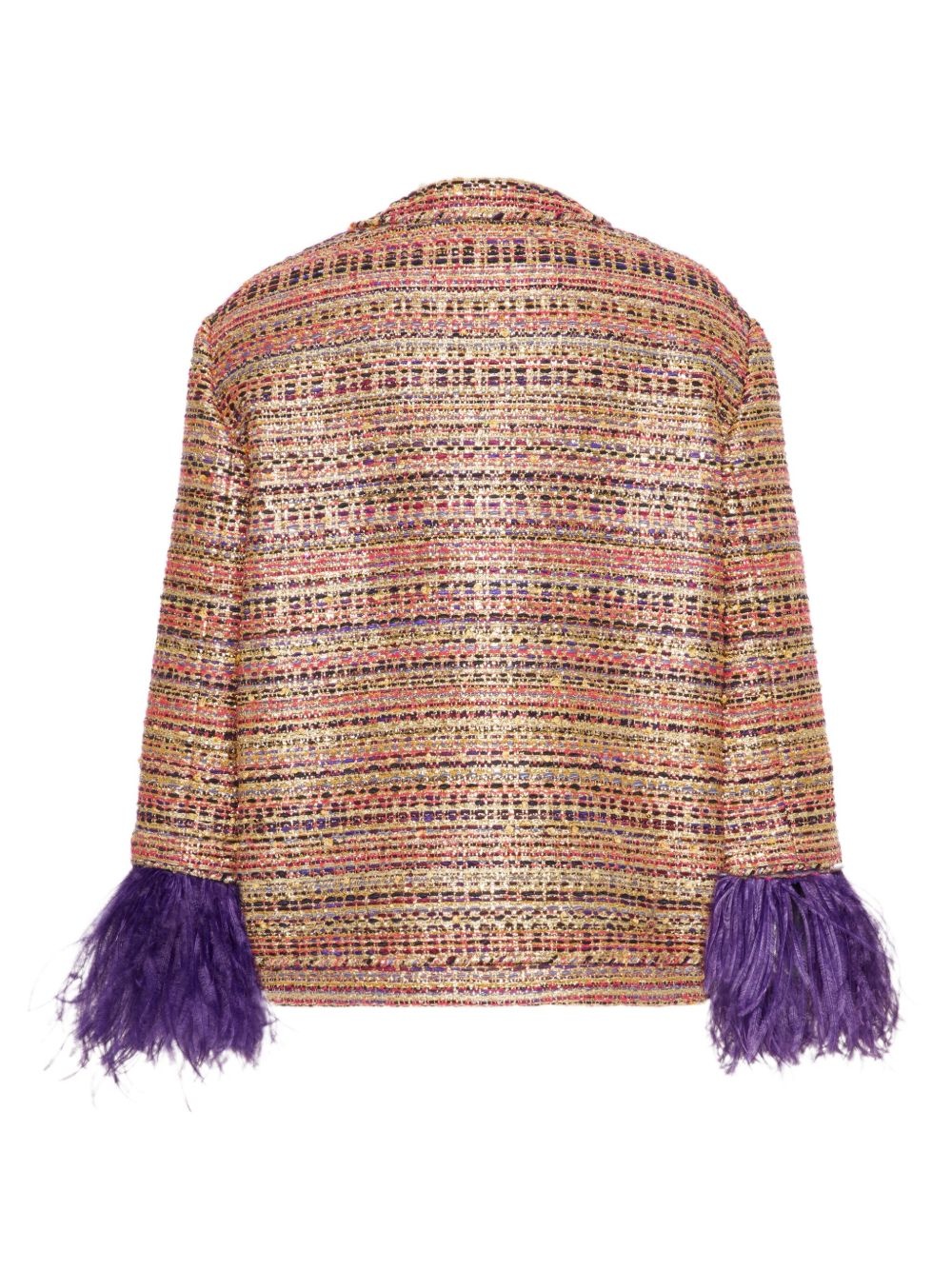 Tweed Party feather-trim jacket - 2
