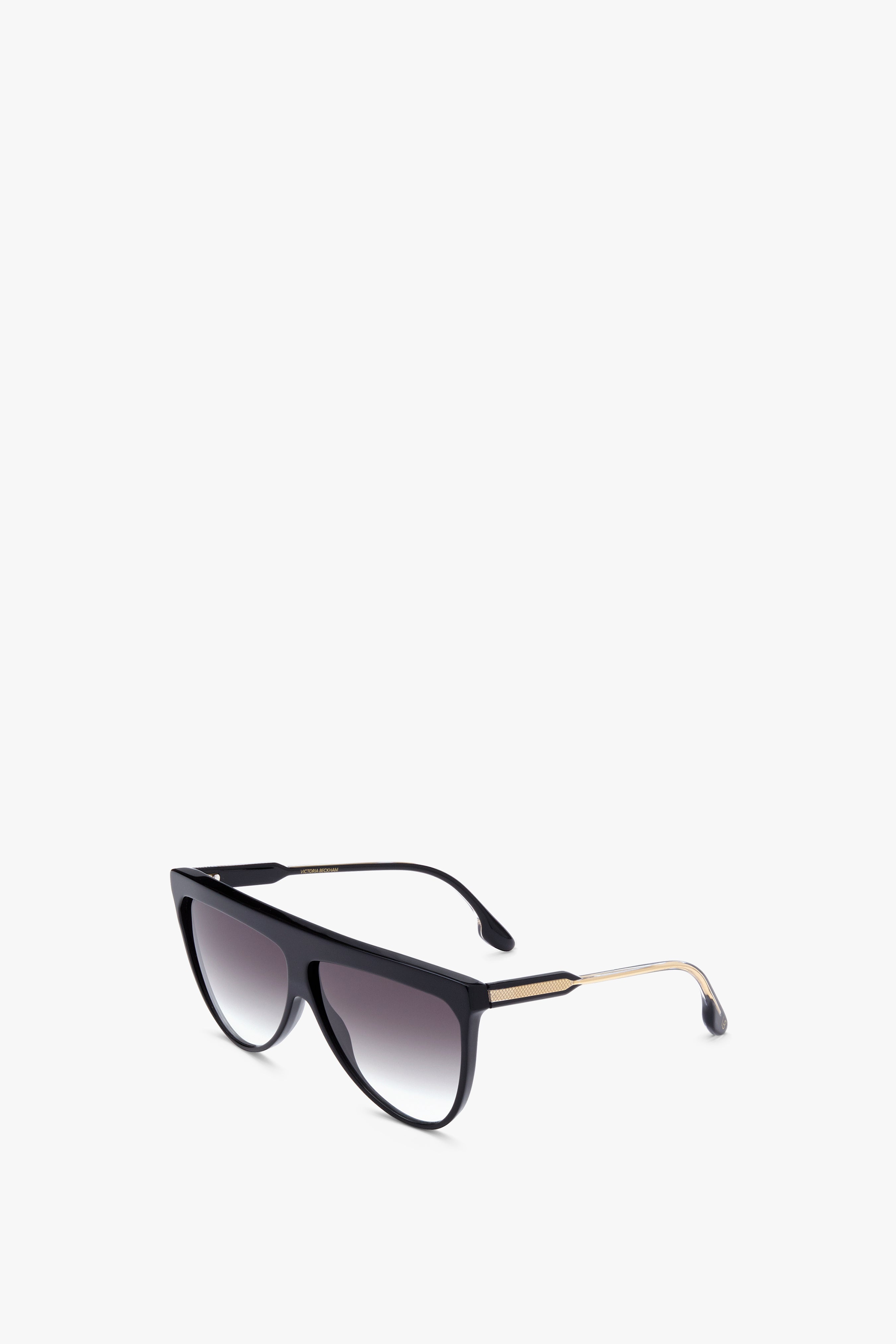 Flat Top V Sunglasses in Black - 2