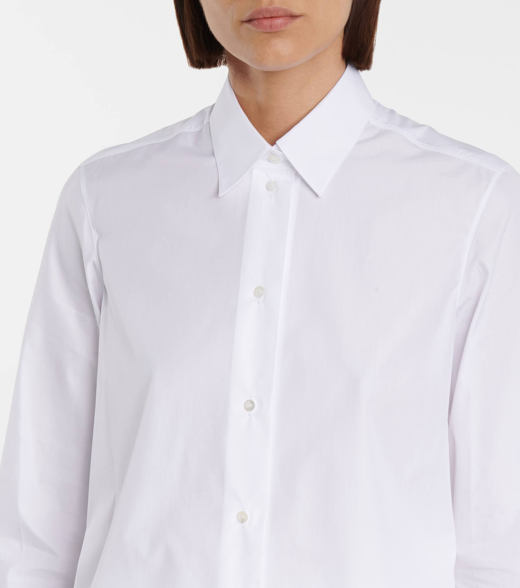 Cotton-blend poplin shirt - 5