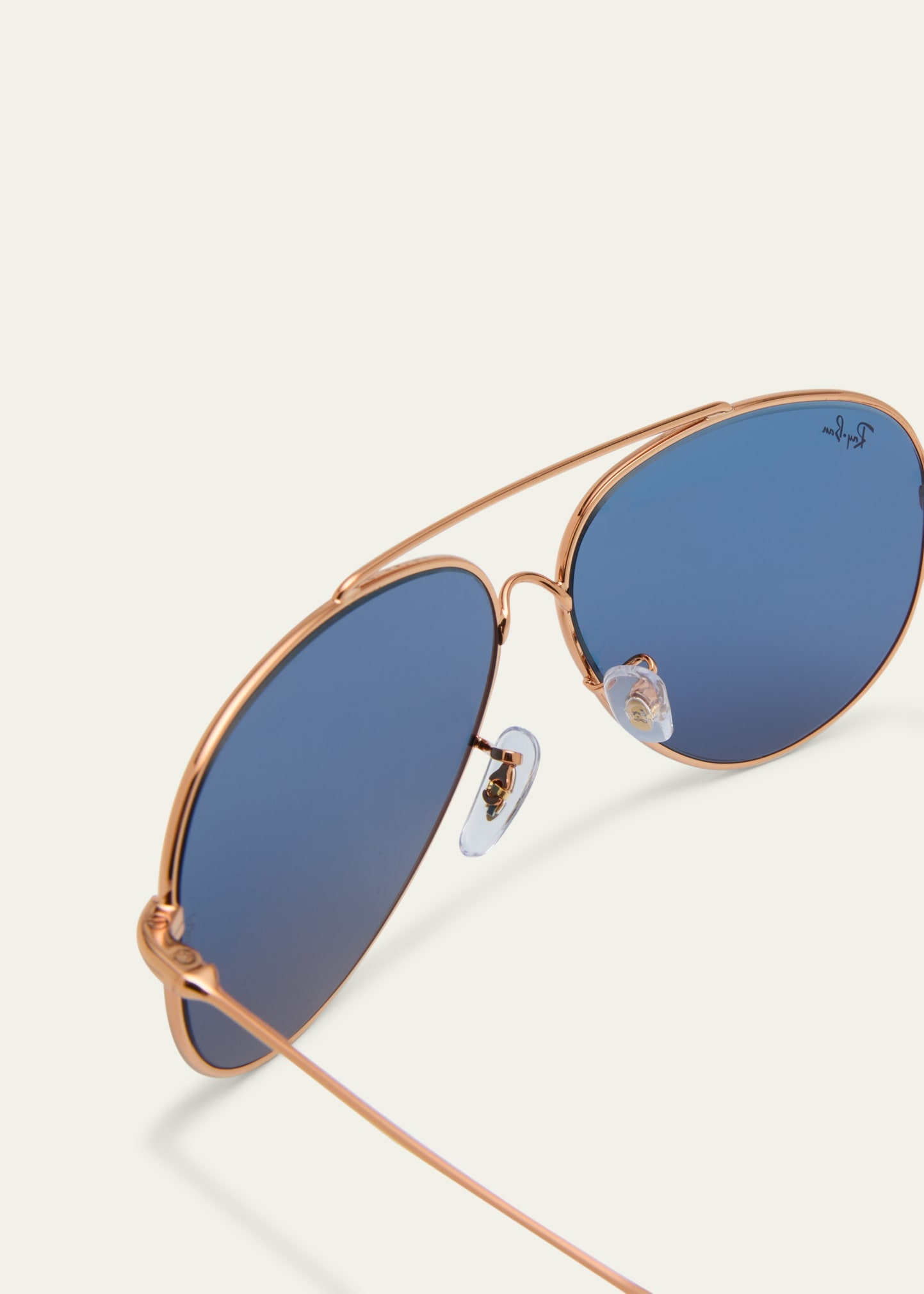 Golden Metal & Plastic Aviator Sunglasses - 4