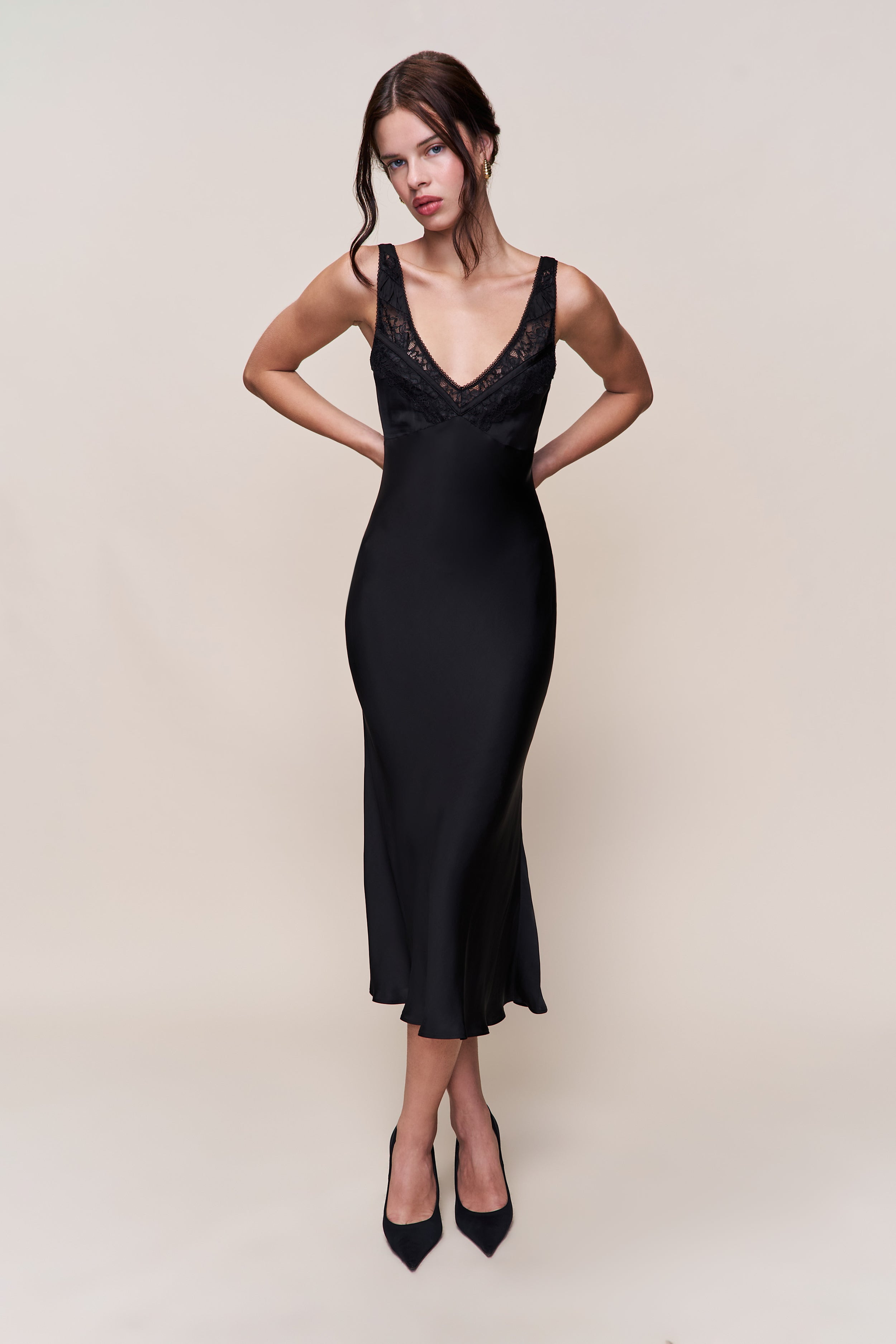 SCAOSI LACE DETAIL SLIP DRESS - 4