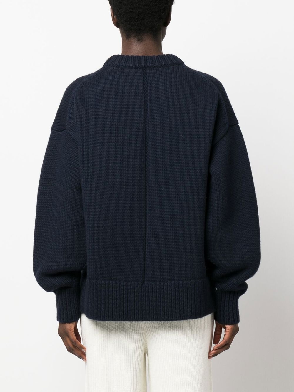 puff-sleeved knit sweater - 4