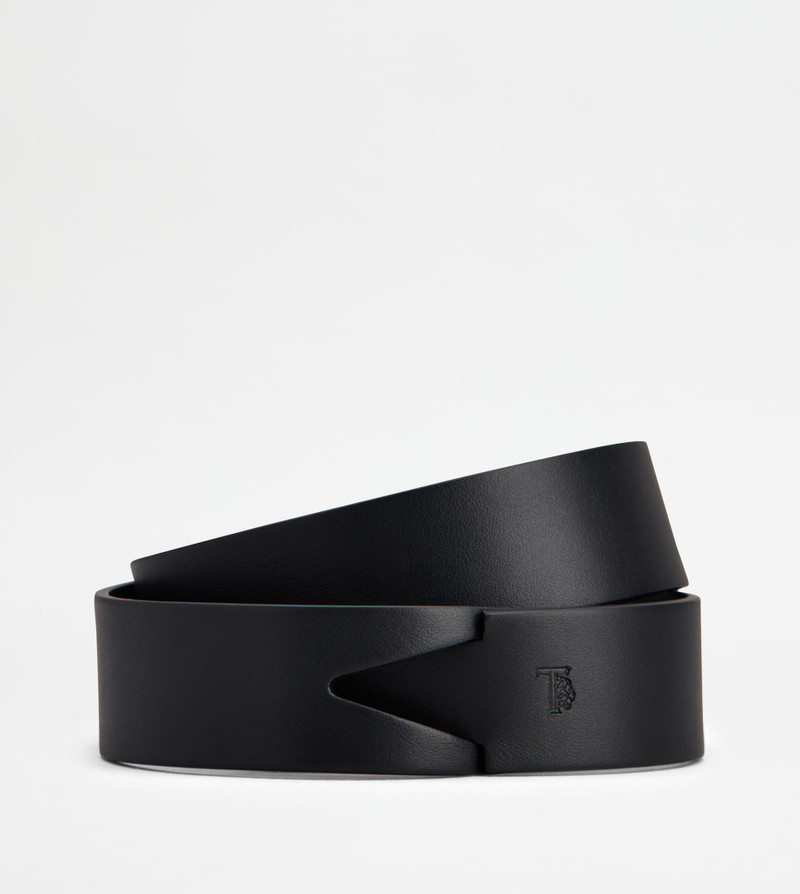 BELT IN LEATHER - BLACK 1