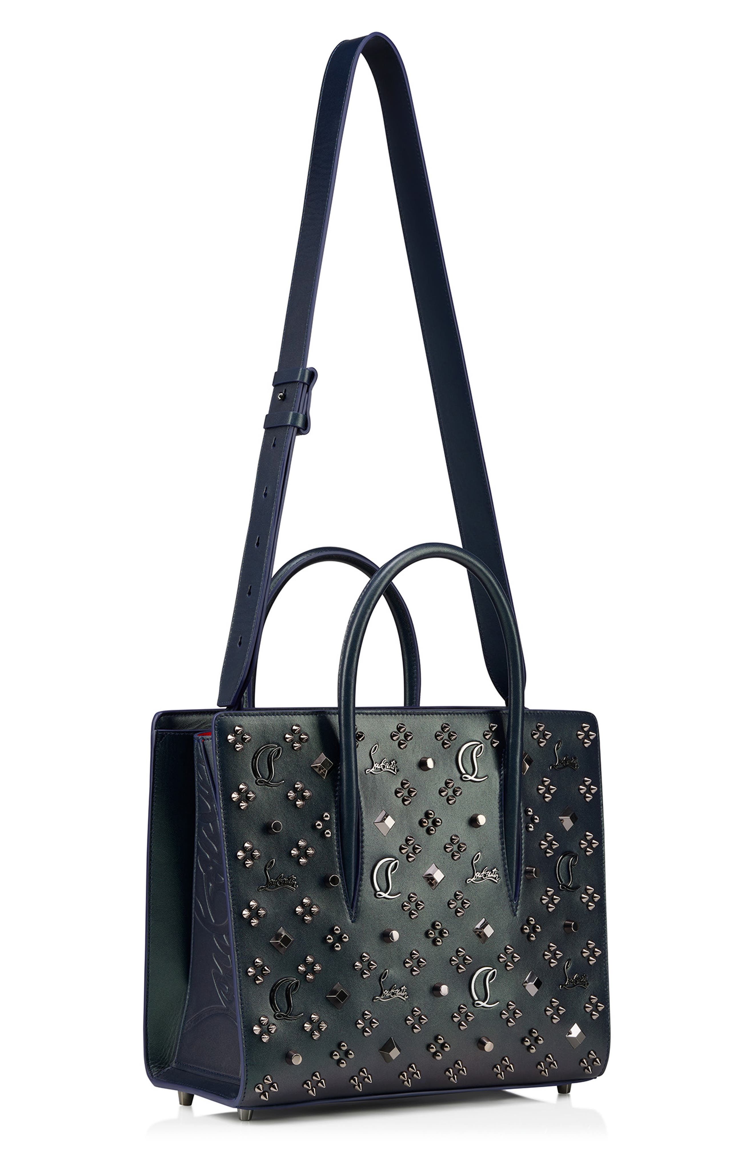 Christian Louboutin Paloma Loubinthesky Leather Top Handle Bag in Zaffiro/Gun Metal at Nordstrom - 2