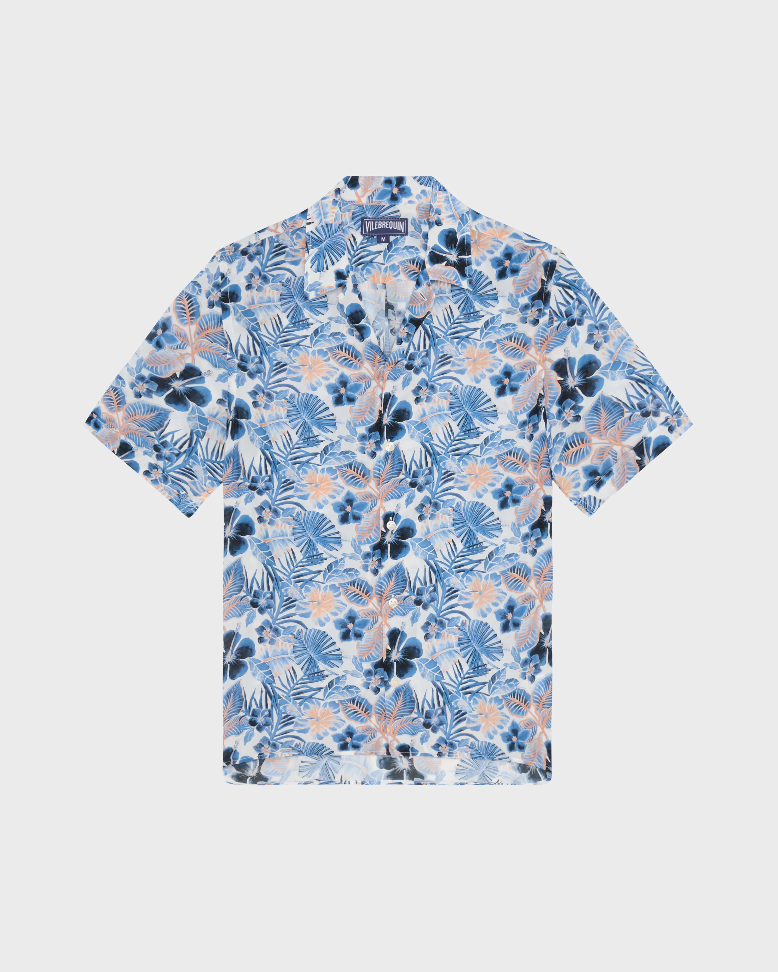 MEN VISCOSE BOWLING SHIRT ISLAND FLOWERS - 1