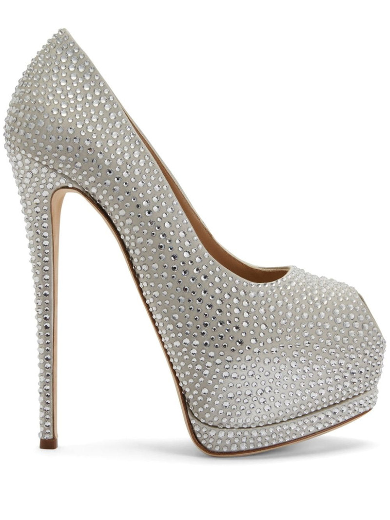 Sharon 140mm rhinestone-embellished pumps 1