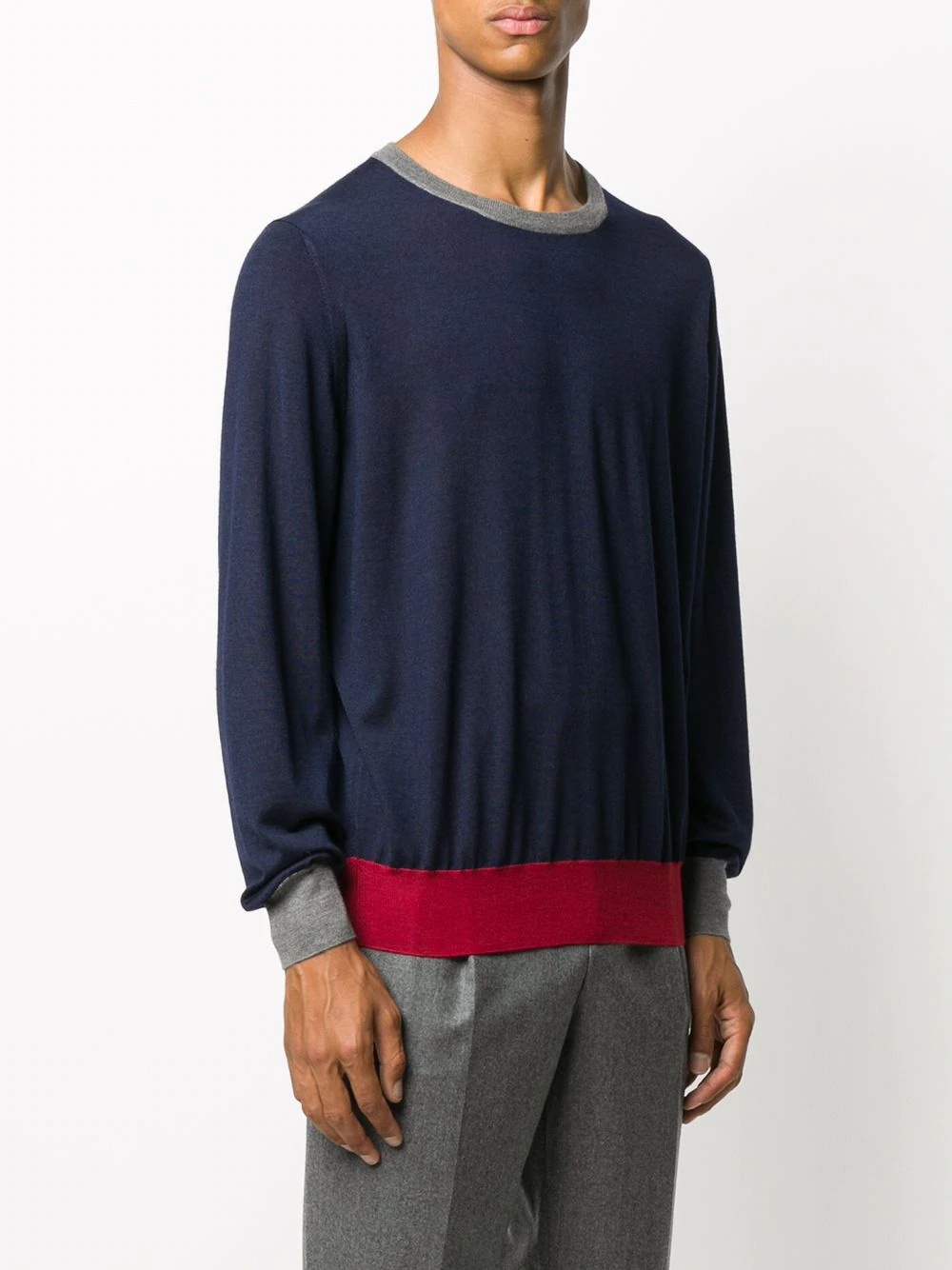 contrast-trimmed relaxed-fit jumper - 3