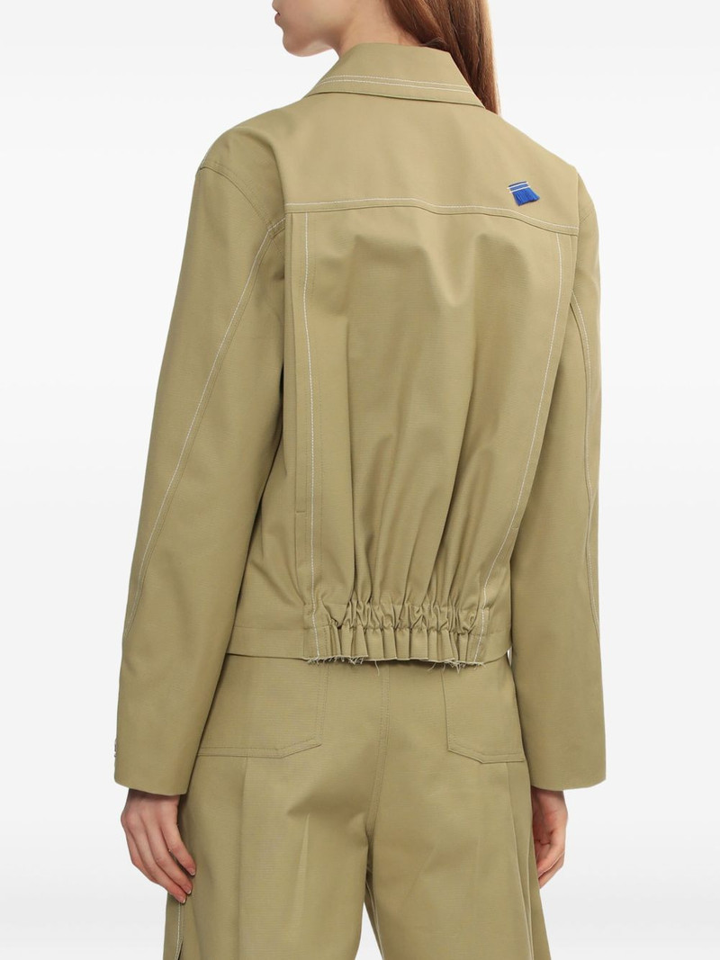 contrast-stitch zip-up jacket 4