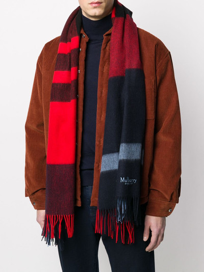 Mulberry large check lambswool scarf outlook