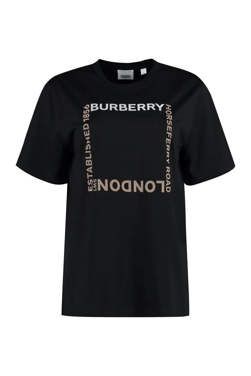 BURBERRY COTTON CREW-NECK T-SHIRT - 1