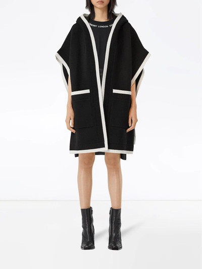 Burberry logo jacquard-woven cape outlook