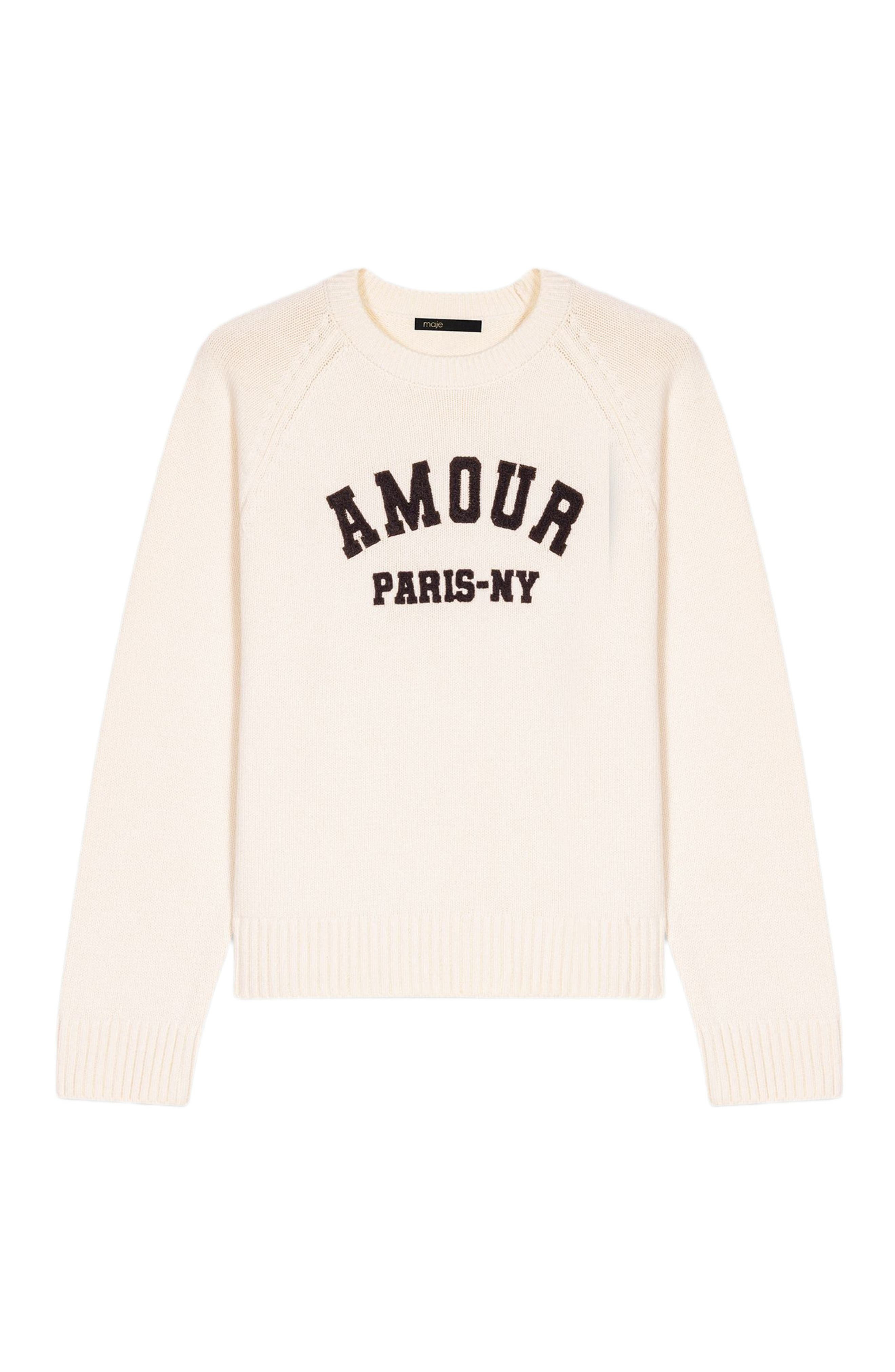 maje Rib knit sweater in Ecru at Nordstrom - 7