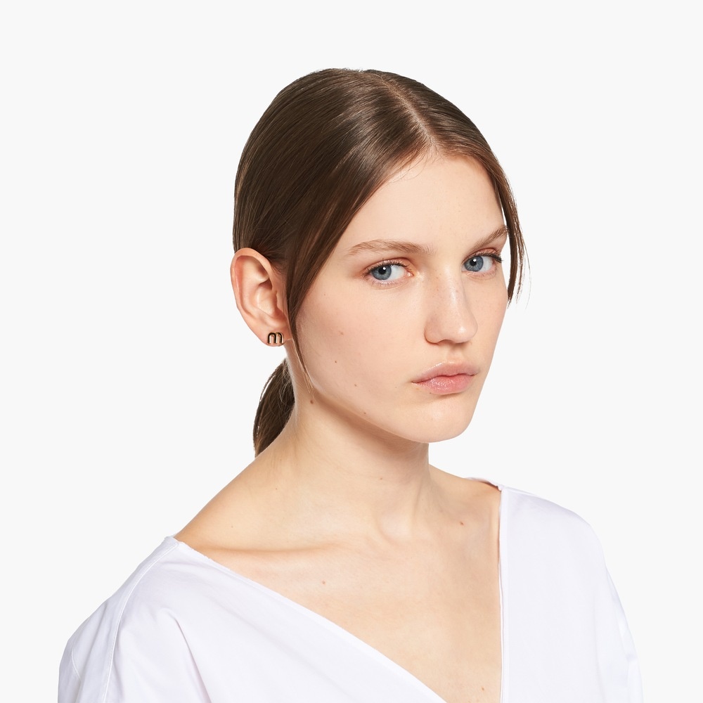 Enameled metal earrings - 2